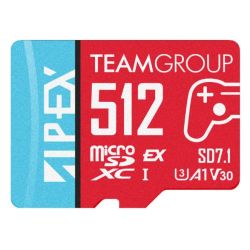 Team 512GB Apex SD7.1 MicroSDXC Express Card, Nintendo Switch 2 Ready, 800MB/s Team 512GB Apex SD7.1 MicroSDXC Express Card, Nintendo Switch 2 Ready, 800MB/s